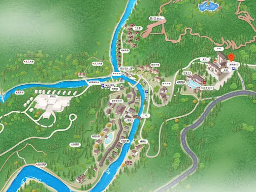 宁乡结合景区手绘地图智慧导览和720全景技术，可以让景区更加“动”起来，为游客提供更加身临其境的导览体验。